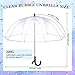 Kacctyen 9 Pcs Kids Clear Umbrella Pack Transparent Bubble Umbrella with Easy Grip Handle Dome Windproof Stick Umbrellas with Whistle for Toddler Boys and Girl Ages 3-7 Photoshoot Wedding