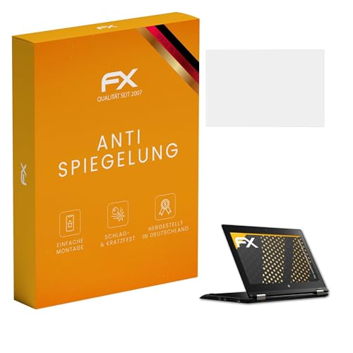 atFoliX Panzerfolie kompatibel mit Lenovo ThinkPad Yoga 260 Schutzfolie, entspiegelnde & stoßdämpfende FX Folie (2X)