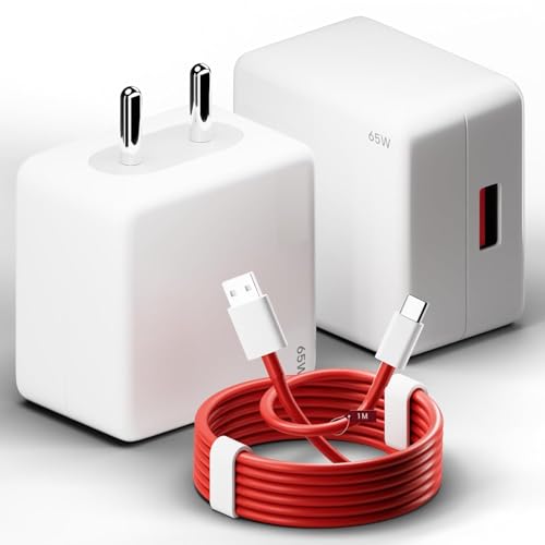 Image of AILKIN 65W Fast Charger Adapter with Type-C Cable | Warp Charge Power Adapter Compatible with OnePlus 11 /10 /9 /8 Series, Nord Series & Other USB-C Devices