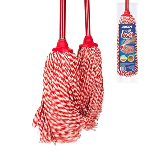 La Mejor Lista de Trapeador Microfibra los mejores 5. 49 DIKEN 2 Trapeadores de Microfibra de Poliéster Ligero. Mop Absorbente para Limpieza del Hogar. Protección Antimicrobial.