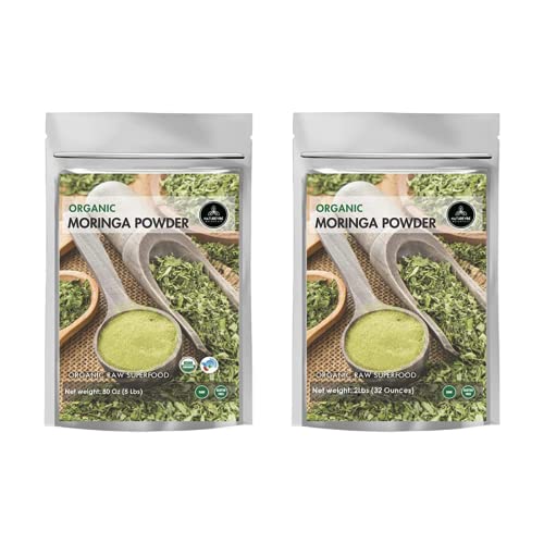 Naturevibe Botanicals Moringa Powder 5Lbs And Moringa Powder 2Lbs | Super Foods Combo #TOP28