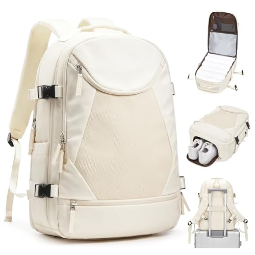 wepadre Travel Backpack Carry On Flight Approved Personal Item Backpack Carry On Backpack For Women Personal Item Travel Bag Mochila De Viaje Beige