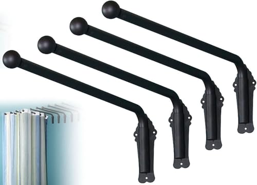 Tringle à rideaux robuste bras oscillant 180° pivotante pour porte
