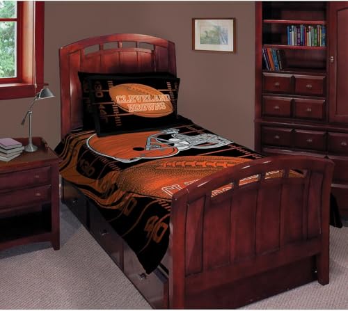 Northwest Cleveland Football Browns Twin Sized Comforter Pillow Sham Set