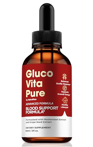 GlucoVita Pure, Official Gluco Vita Pure Drops, All-Natural Extract to Support Healthy Circulation, Stable Levels & Overall Health, Premium GlucoVitaPure Gotas Review (30 Servings)