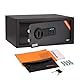 Brihard Laptop Electronic Safe - 20x43x35cm Computer Security Box with Digital Keypad Lock LED Screen - Code Safe for Laptop 15 inch - Titanium Grey