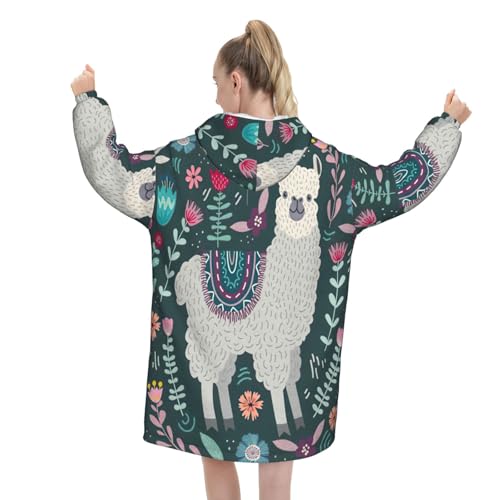 Couverture à capuche alpaga pour vos soirées canapé confort et cocooning d'hiver - 3