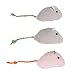 POPETPOP Cat Toys Interactive Mouse-Mouse Toy for Cat-3 Pack Plush Simulation Mouse Long Tail Fur Mice Toys(Random Pattern)