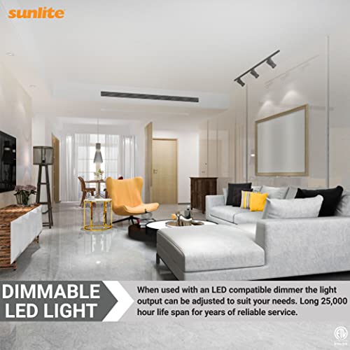 Sunlite 40984-Su Led Par16 Short Neck Recessed Spotlight Bulb 7 Watt, (60W Halogen Replacement), 500 Lumens, Medium (E26) Base, Dimmable, Etl Listed, 6 Pack, 5000K Super White #TOP4