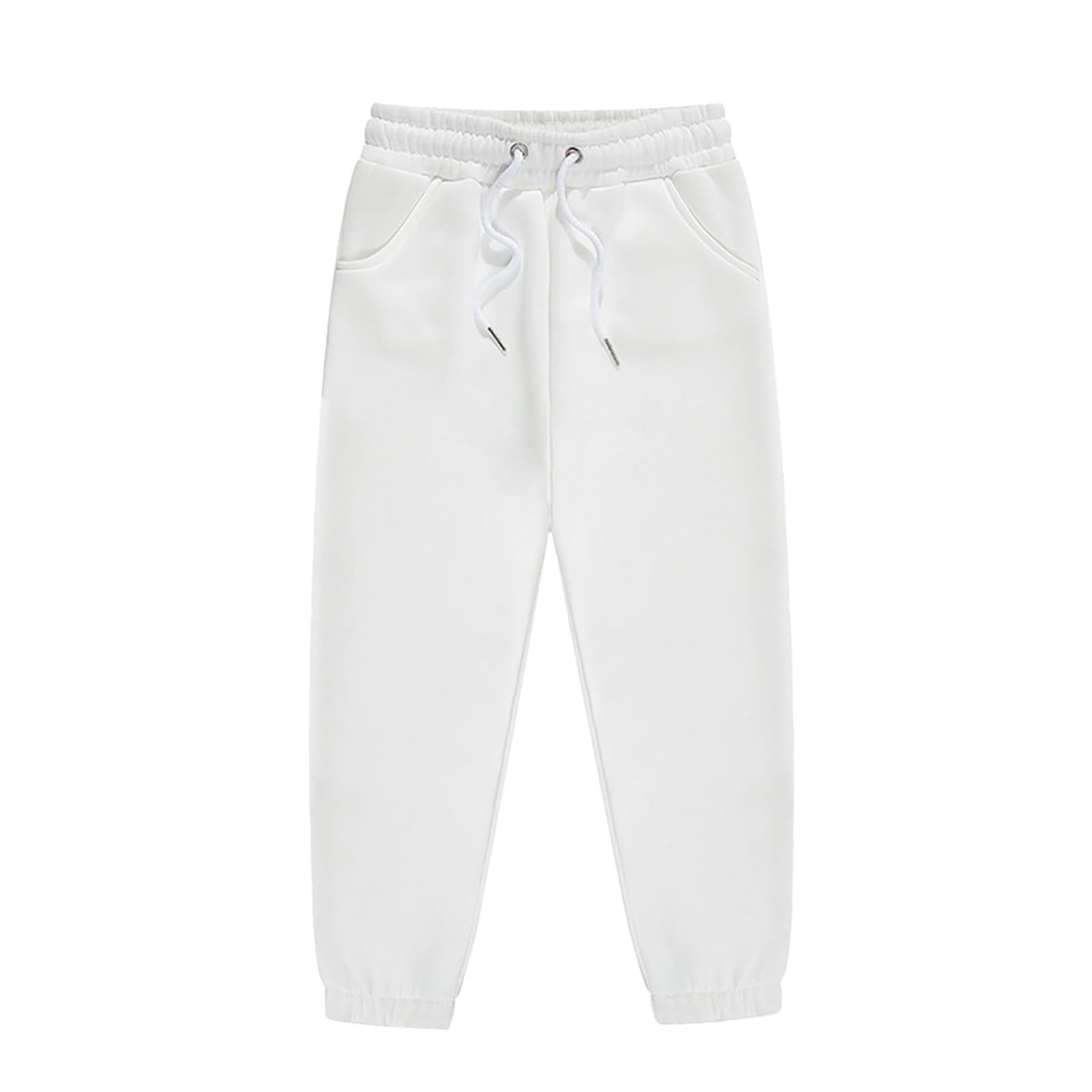 Pantalones de chándal térmicos largos elásticos para niños niñas invierno