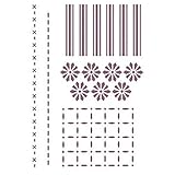 taller de enmarcado de cuadros en flores Marca: dayka Dayka Trade Plantilla De Stencil, Motivos Geométricos, Multicolor, Talla Unica