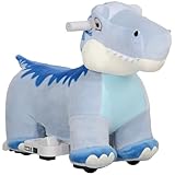 Qaba 6V Kids Ride on Horse, Battery Powered Ride on Toy, Tyrannosaurus Shaped Electric Riding Animal with Music Forward, PU Wheels, for Girls Boys Aged 18-36 Months, Green