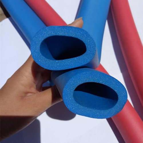 Rot/Blau Isolierung Heizungsrohre 1.8m/2m Länge, Kautschuk Rohr Für Outdoorpipeline, Isolierschlauch Nicht Brennbar, ID 6mm/16mm/25mm/43mm/48mm, Wandstärke 9mm/15mm/20mm ( Farbe : Rot , Größe : 19mmx9