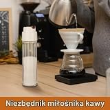 NiHome Wydajnik cukru ze szkła z automatycznym mechanizmem wylewania, duża pojemność, idealny do cukru, śmietanki kawowej, soli, szkło odporne na żywność z ryflowanym wzorem do kuchni i stacji kawowej