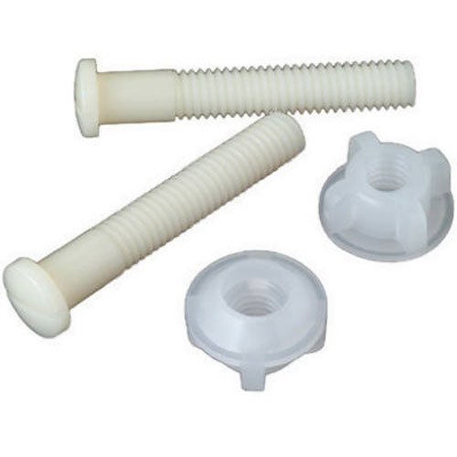 Durable White Toilet Seat Hinge Bolt with Nuts