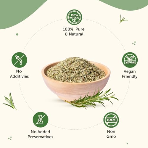 Image of Neuherbs Rosemary Dried Leaves 50g | Natural Herb for Hair Growth, Herbal Tea & Food Seasoning | Rich in Antioxidants for Hair & Skin Care | 100% Pure & No Additives