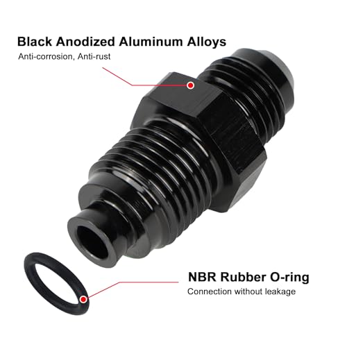 EVIL ENERGY 6AN Male Flare to M16x1.5 O Ring Seal Power Steering Adapter Fitting Connector Aluminum Black by EVIL ENERGY - Used condition - Image 3