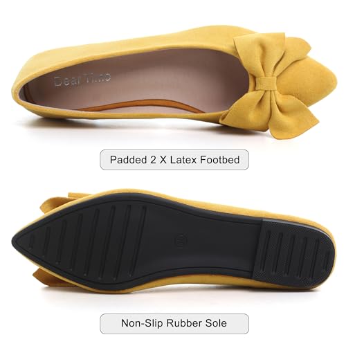 Image of Dear Time Women's Ballet Flats Dress Ballet Shoes Slip on for Office Work Comfortable Shoes
