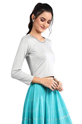 Image of Aurelia Women's Polyester Solid Regular Fit Top