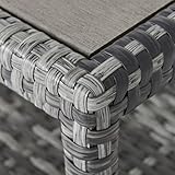 Outsunny Rattan Garden Sofa Set With 3 Seater Sofa, 2 Reclining Single Sofa, Coffee Table, Footstool, Space-saving Outdoor Patio Wicker Furniture Set - Light Grey - Image 9