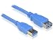 Produktbild DELOCK Kabel USB 3.0 Verlaengerung A/A 5m St/Blau