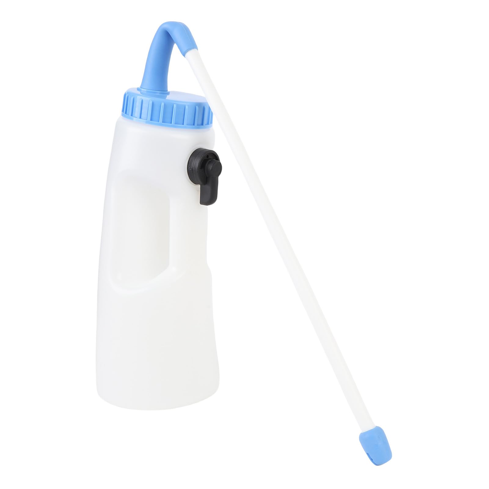 Pssopp Biberon per Vitelli in Plastica per Uso Alimentare, 2,5 L, con Valvola di Controllo, Manico Ispessito, Design a Prova di, per Vitelli Neonati, Agnelli, Bestiame