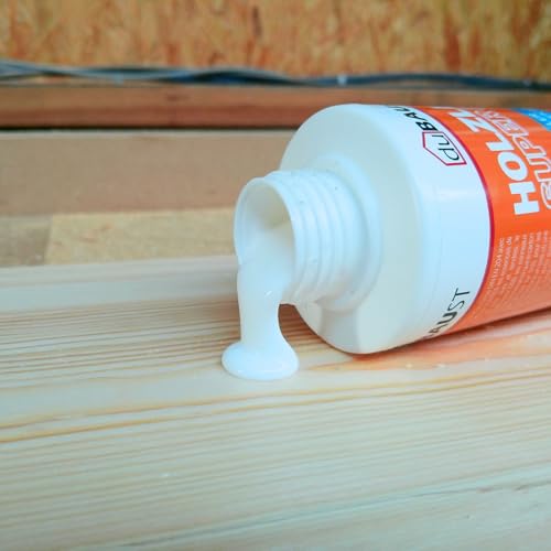 dubaust WOD24 Schnelltrocknender D3 Holzleim, wasserfest, für Hartholz und Weichholz, weiss - nach dem Aushärten transparent (1, 500g Flasche)