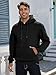 PLEPAN Men's Fashion Hoodies Sweatshirts Cotton Long Sleeve Essentials Hoodie Drawstring Heavyweight Fleece Pullover with Pockets, Black, XL