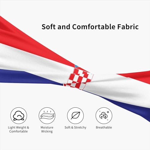 Image of Cute Flag Headbands Women Men Flag Sweatband Sports Headband for Running, Cycling, Yoga Gym, Working Out