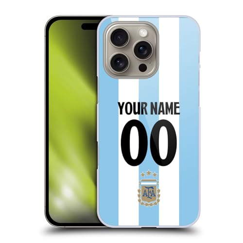 Coque iPhone 16 Pro Argentine Cadeau Personnalisé Idéal pour Fan de Football Maillot Domicile 2024