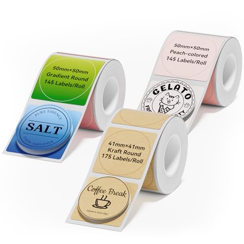 NIIMBOT Thermal Label Tape for B1/B2/B21/B31/B3S/K3 Label Maker, 3Rolls