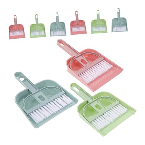 ELAYARD 9個コンパクト卓上ちりとり ミニほうき付き ペットネストやキーボード 車内の細部掃除用 携帯便利な小型清掃ツール