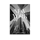 JEDSLLA Poster de voyage rétro New York - Impression sur toile - Esthétique - Décoration d'intérieur moderne pour chambre à coucher, salon - 20 x 30 cm - Style sans cadre