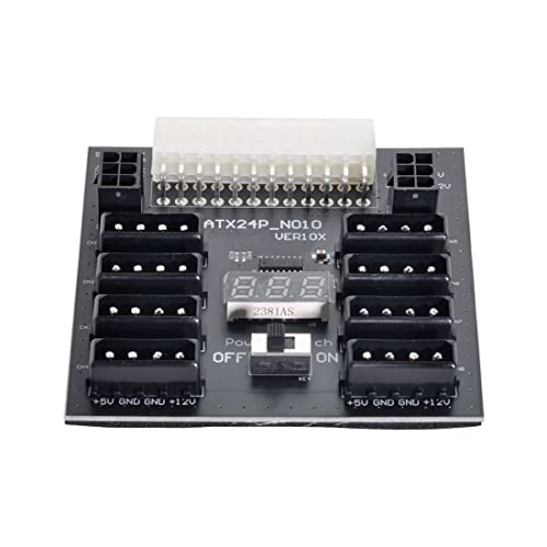 Chenyang ATX PSU Server Power Supply Board da 24 Pin a IDE 8x 4 Pin + 2x 6 Pin Scheda di Alimentazione per CHIA ETH BTC Mining Miner - Alimentatore - Immagine 7