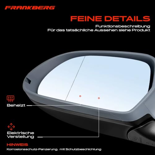 Miroir d'angle mort convexe et anti-éblouissement pour A3 Cabriolet - 2
