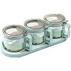 Premium glazen kruiden Ingeblikte kruiden Set Spice Seap Tank Storage Container Spice Cover en Lepel Cookware 3 Sets…