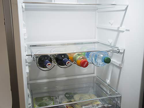 Varrex Universal Kühlschrank Flaschenhalter für 4 Flaschen (max 1.5l) für große Kühlschränke (Chrome)
