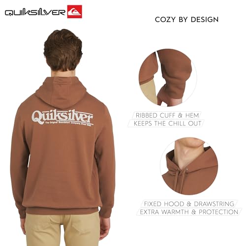 Image of Quiksilver Men's Regular Fit Super Soft Fleece Midweight Pullover Hooded Sweatshirt