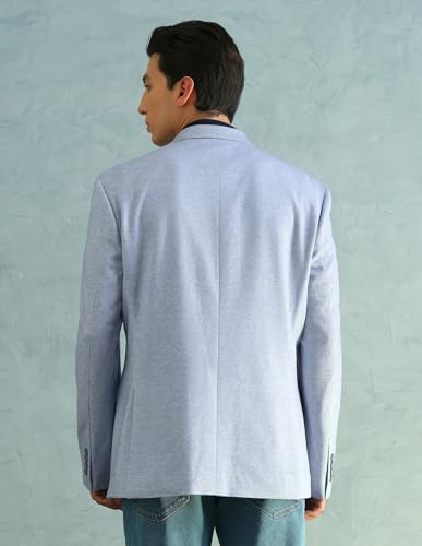 Image of Arrow MenSlim fit Polyester Solid Single-breastedNotch Lapel Collar Blazer