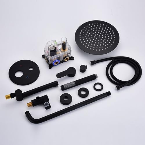 Kit de douche avec soupape et pomme de douche encastrée pour rénovation