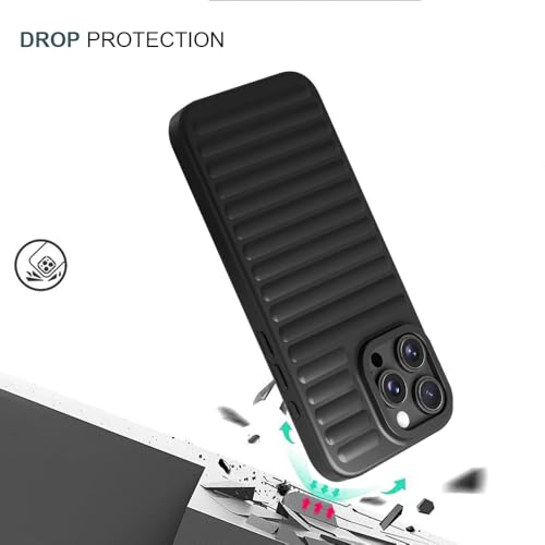 Image of KARWAN Back Case Cover for iPhone 14 Pro Max [Military Grade Protection] Hard & Soft Bumper Anti-Scratch Protective Shockproof Cover for iPhone 14 Pro Max - Black
