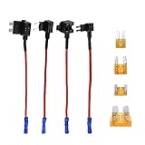 Motoforti Universal 4 Types Add a Circuit 12V Fuse Tap Adapter with 5A Standard Mini...