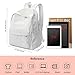 Zicac Diy Canvas Backpack Daypack Satchel Backpack (White, with Side Pocket)