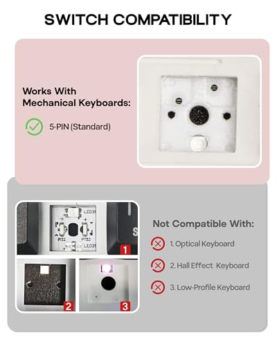 Image of EPOMAKER Gaming Keyboard Switches, 35 PCS, Linear /Tactile Switch, 5-Pin Pre-Lubed Switch, Creamy Switches, Compatible with MX Keycaps for Mechanical Keyboard (Cream Marble, Linear)