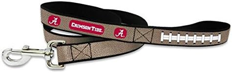 Gamewear CFB Alabama Crimson Tide Reflective Football Leash, Small, Black