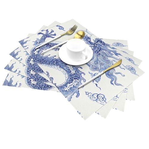 Set de table antidérapant PVC napperon lavable résistant chaleur pour cuisine - 4
