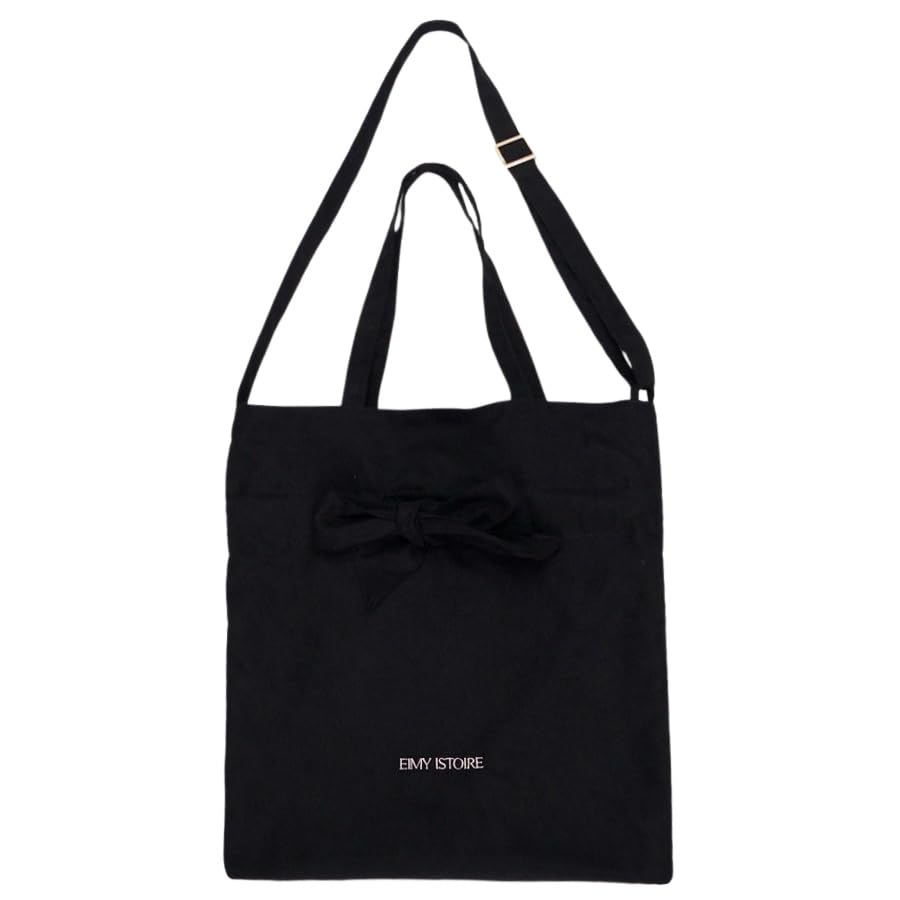Amazon | EIMYロゴリボントート (BLACK) レディース トートバッグ サブ
