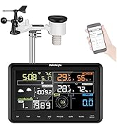 Sainlogic Professional Wireless Wetterstation mit Solarbetriebenem Außensensor, Regenmesser, Wett...