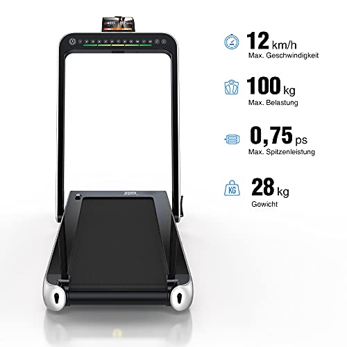 Fitifito FT300 Klasse Einsteiger Laufband mit Smartphone App Steuerung, hydraulisches Klappsystem zu einem super Preis! 1PS, 10kmh Optimal für Anfänger und Fortgeschrittene! Gehen Walken Joggen - 3