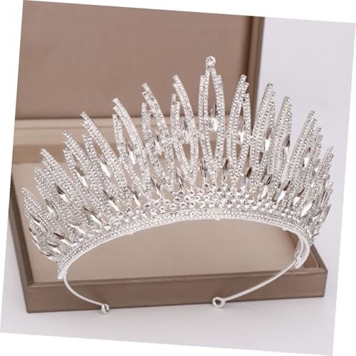 Couronne de mariée légère UKCOCO tiare baroque en matériau inaltérable - 7